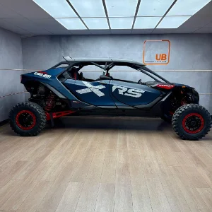 New 2025 Can-Am Maverick R MAX X RS DCT with Smart Shox- Dusty Blue / Legion Red