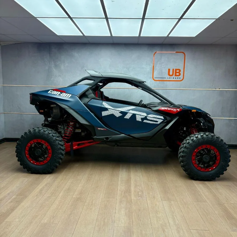 New 2025 Can-Am Maverick R X RS DCT with Smart Shox- Dusty Blue / Legion Red - UB Leisure