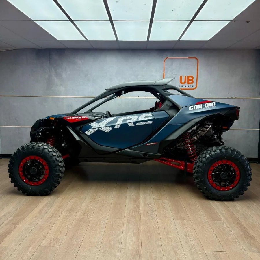 New 2025 Can-Am Maverick R X RS DCT with Smart Shox- Dusty Blue / Legion Red - UB Leisure