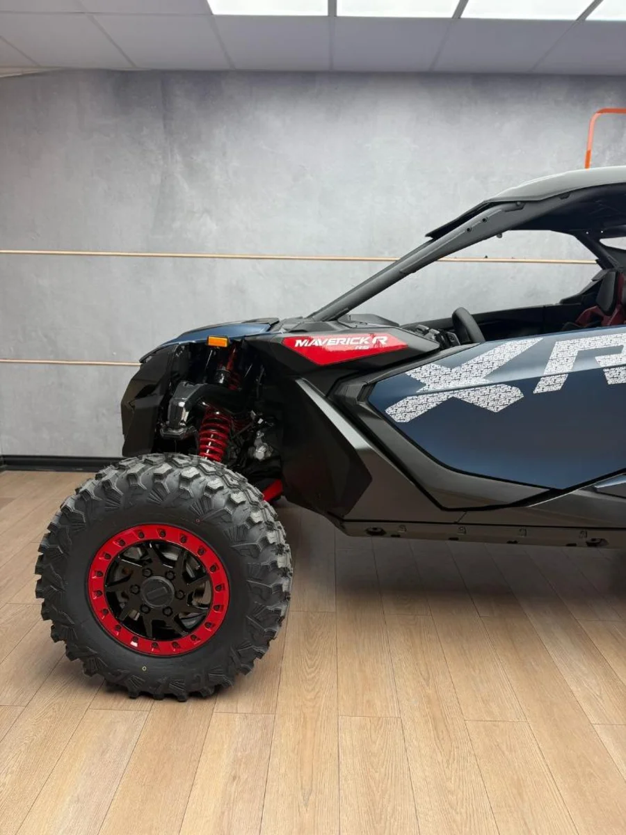 New 2025 Can-Am Maverick R X RS DCT with Smart Shox- Dusty Blue / Legion Red - UB Leisure