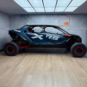 New 2025 Can-Am Maverick R MAX X RS DCT with Smart Shox- Dusty Blue / Legion Red