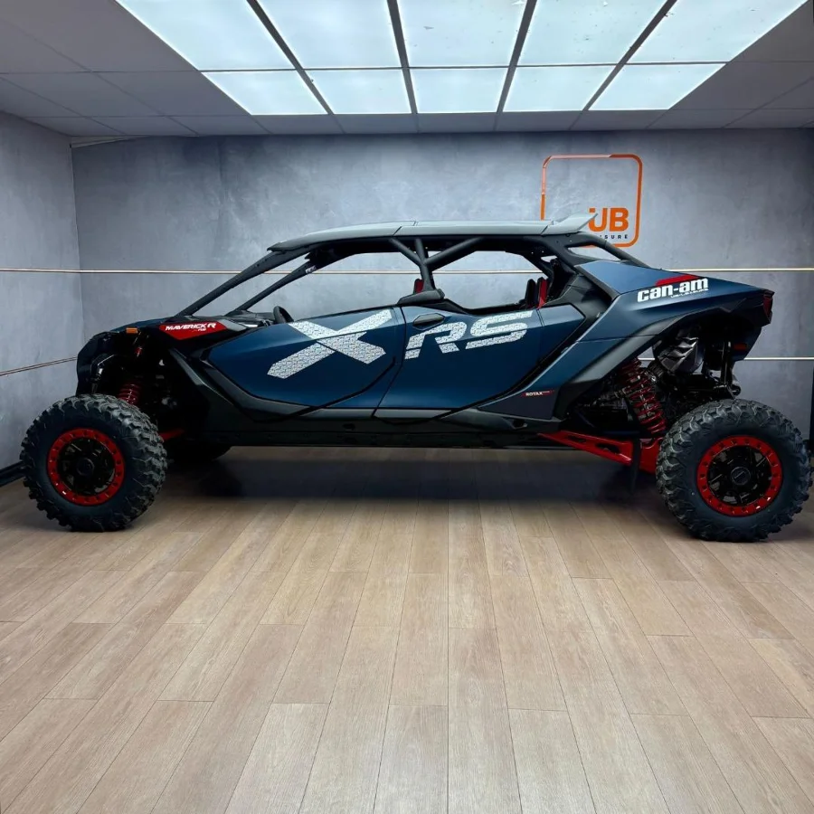 New 2025 Can-Am Maverick R MAX X RS DCT with Smart Shox- Dusty Blue / Legion Red - UB Leisure