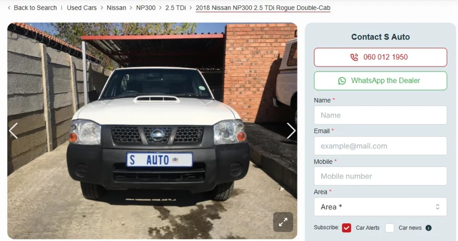 Used 2013 Nissan NP300 Hardbody 2.0 S - S-Auto Used 2013 Nissan NP300 Hardbody 2.0 S - S-Auto