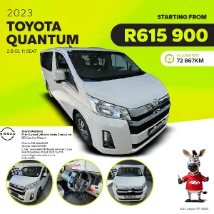 New 2023 Toyota Quantum 2.8 LWB bus 11-seater GL New 2023 Toyota Quantum 2.8 LWB bus 11-seater GL
