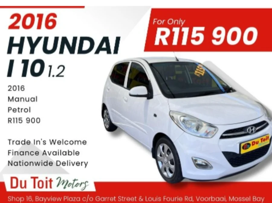 Used 2016 Hyundai i10 1.2 GLS - Du Toit Motors Used 2016 Hyundai i10 1.2 GLS - Du Toit Motors