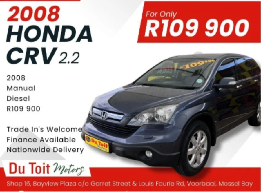 Used 2008 Honda CR-V 2.0 Comfort - Du Toit Motors