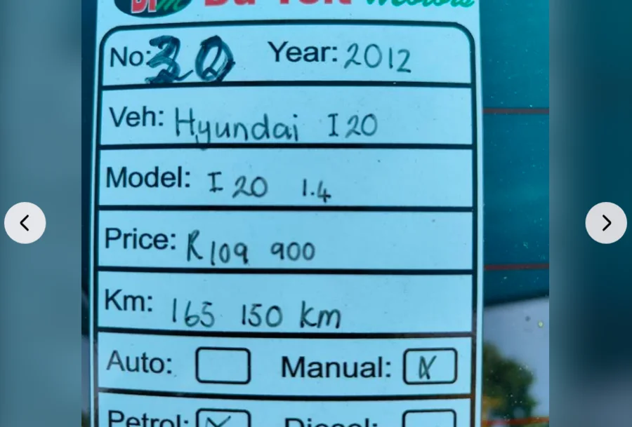 Used 2012 Hyundai i20 1.4CRDi Glide - Du Toit Motors