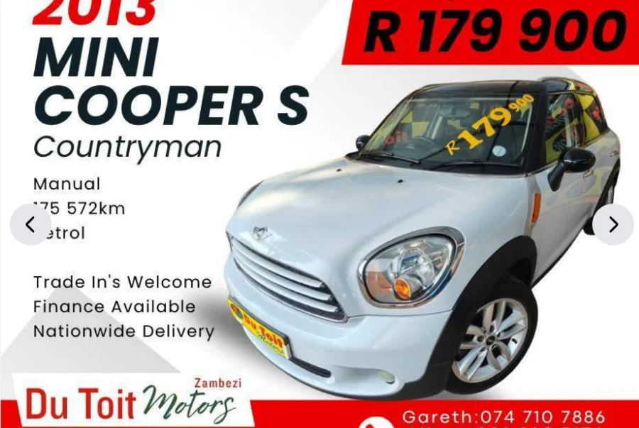 Used 2013 MINI Countryman Cooper S Countryman - Du Toit Motors