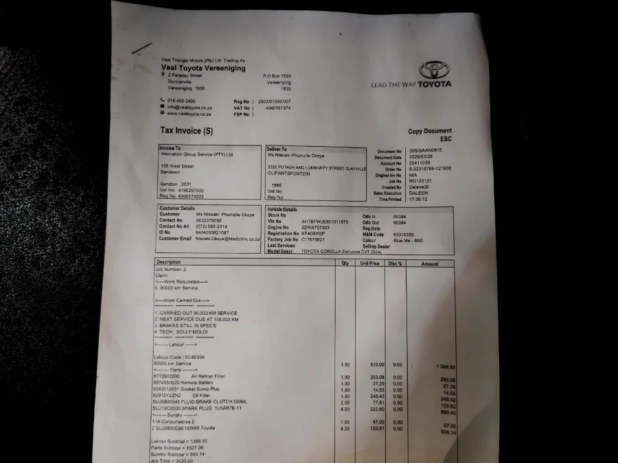 Used 2021 Toyota Corolla Quest 1.8 Exclusive auto - BOTHA AND DEYSEL EXECUTIVE MOTORS