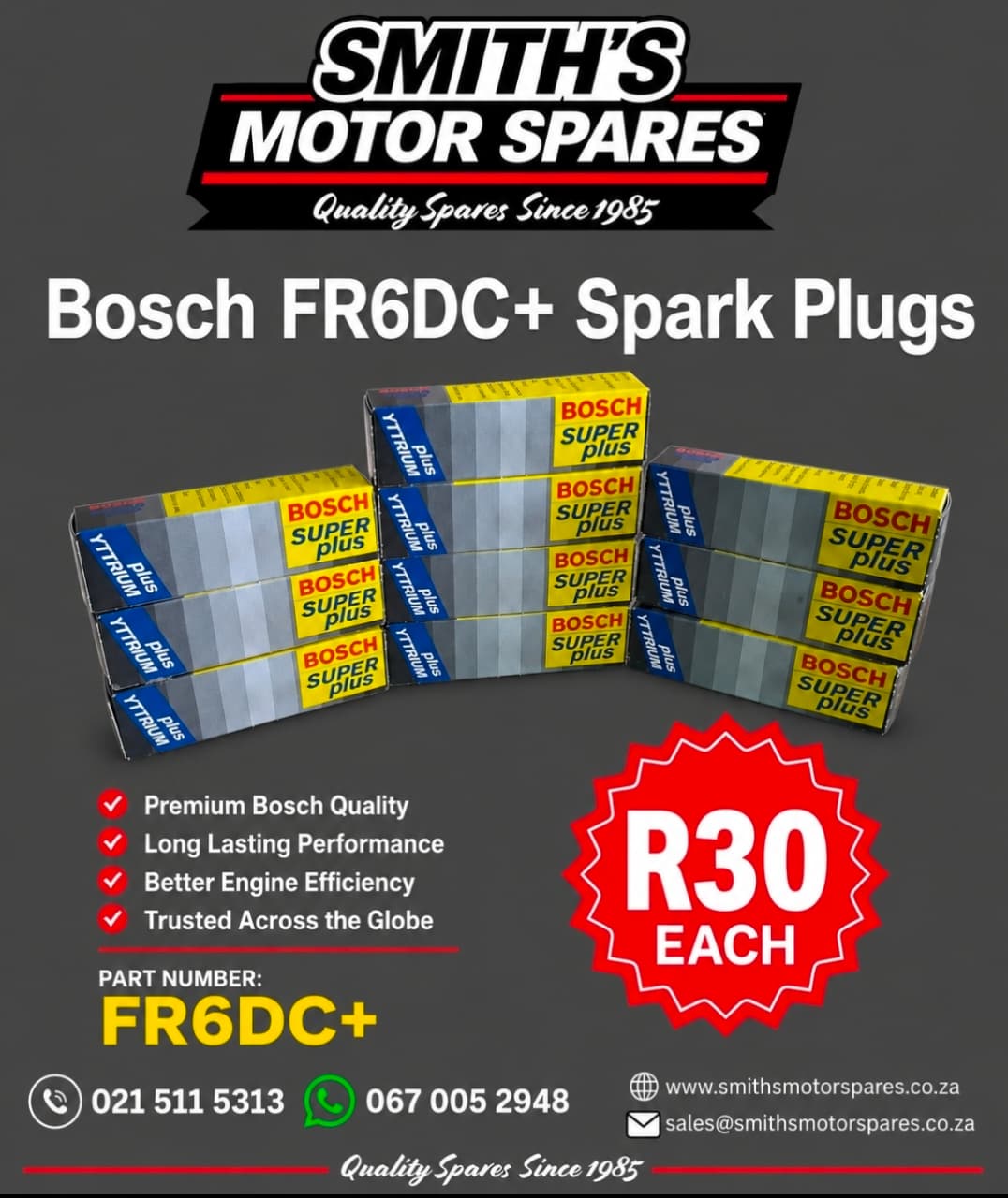 Bosh Spark Plugs FR6DC+
