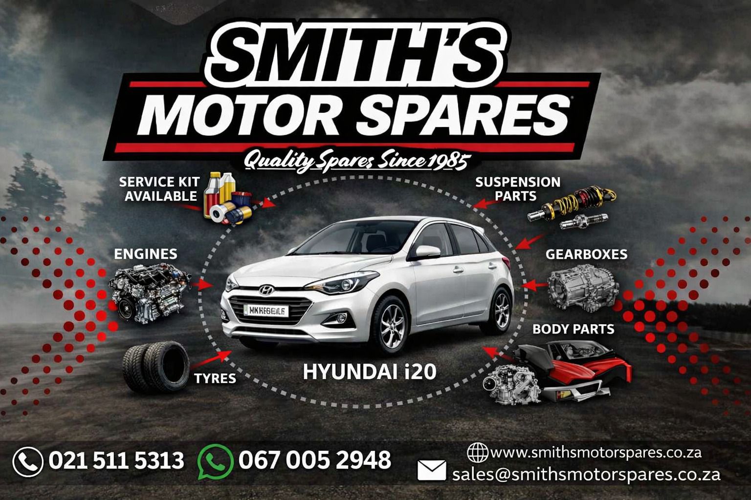 Hyundai i20 Tyres, Engines, Gearboxes, service kits and more