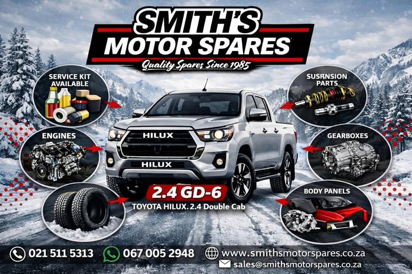 Toyota Hilux 2.4 Double cab tyres, body parts, engine, gearbox