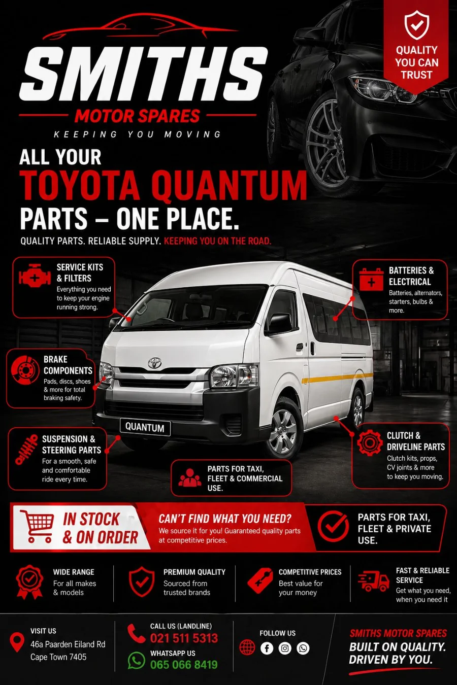 Toyota Quantum parts - Smiths Motor Spares Toyota Quantum parts - Smiths Motor Spares