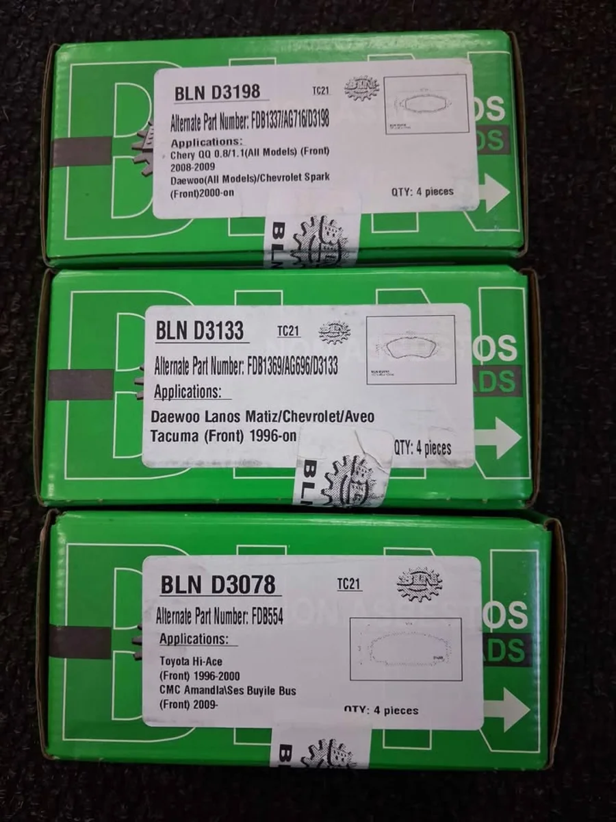New Brake pads for Chev Aveo, Cherry QQ and Hiace - Smiths Motor Spares New Brake pads for Chev Aveo, Cherry QQ and Hiace - Smiths Motor Spares