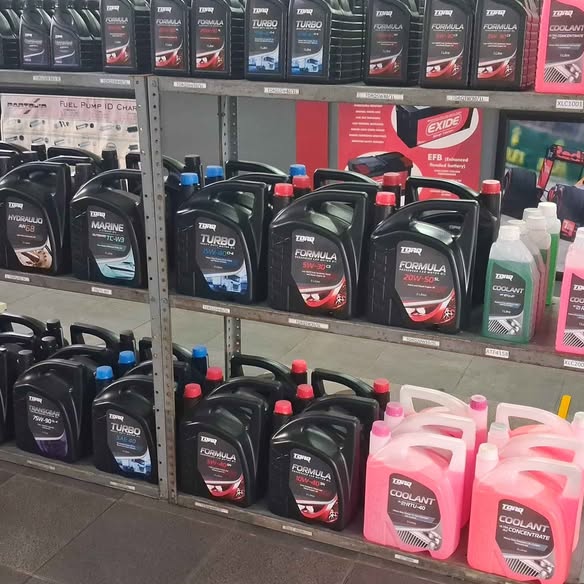 Engine oil Anti freeze brake fluid, gearbox oil , decreasers