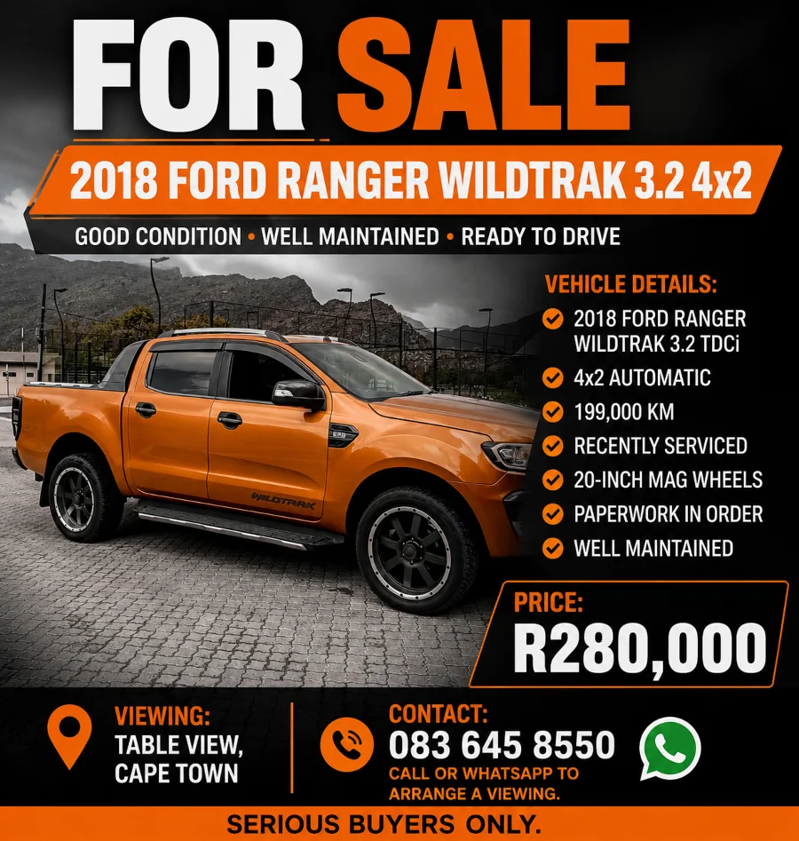 Used 2018 Ford Ranger 3.2TDCi double cab Hi-Rider Wildtrak - Private Seller Used 2018 Ford Ranger 3.2TDCi double cab Hi-Rider Wildtrak - Private Seller