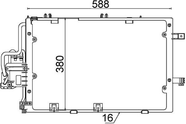 CORSA MK3 DIESEL AC CONDENSER L 03-