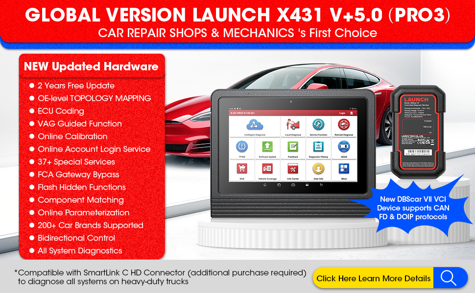 Launch X-431 Pro 3 V+ 5.0