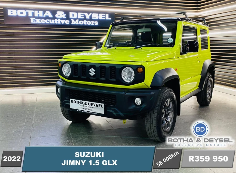 Used 2022 Suzuki Jimny 1.5 GLX AllGrip 3-door manual - BOTHA AND DEYSEL EXECUTIVE MOTORS