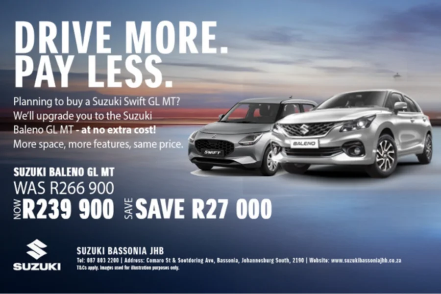 Suzuki Baleno GT MT Was R266 900 Now R239 900*