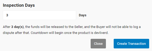 Set the number of inspection days on your Secure Trade advert