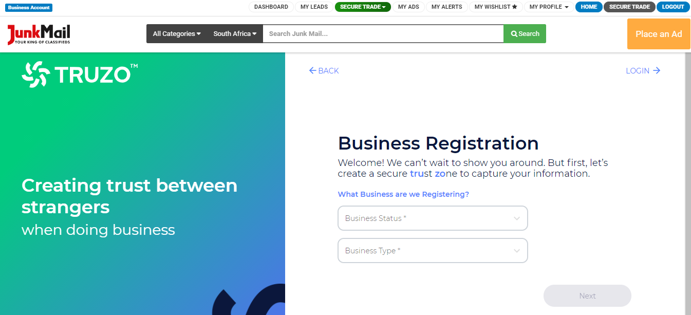 Secure Trade Business Registration | Junk Mail