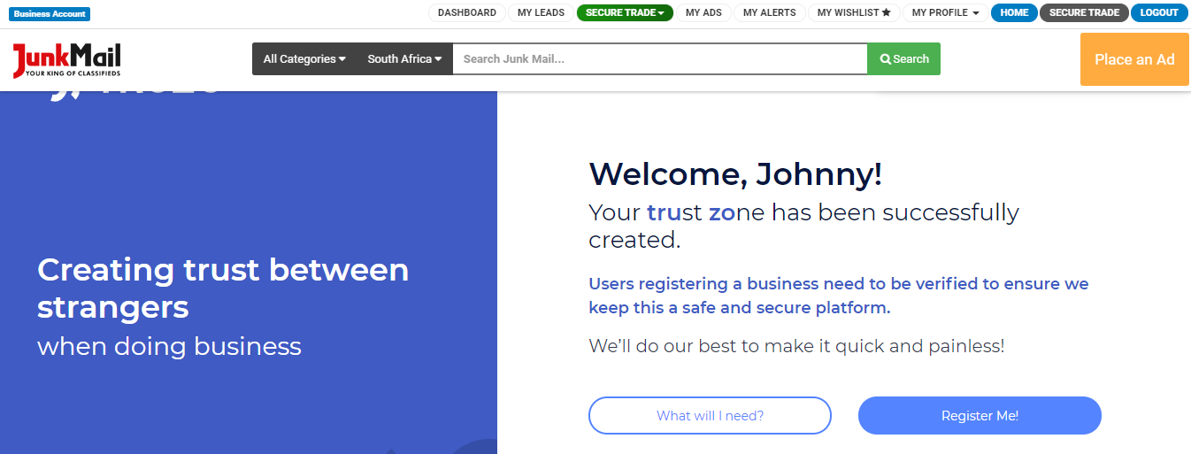 Secure Trade Business Registration | Junk Mail