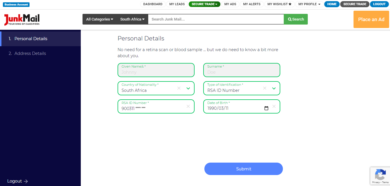 Secure Trade Business Registration | Junk Mail
