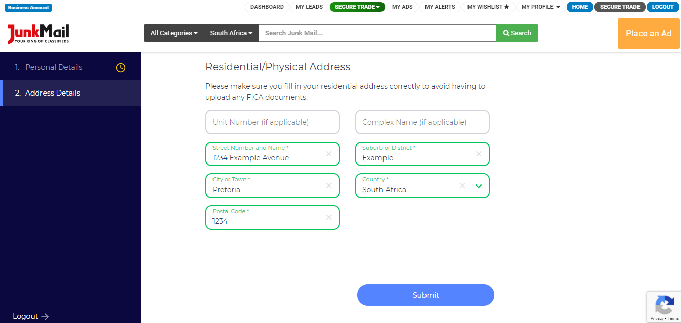 Secure Trade Business Registration | Junk Mail
