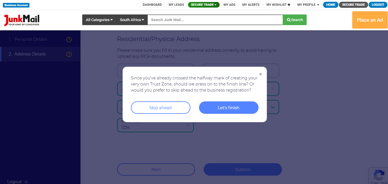 Secure Trade Business Registration | Junk Mail
