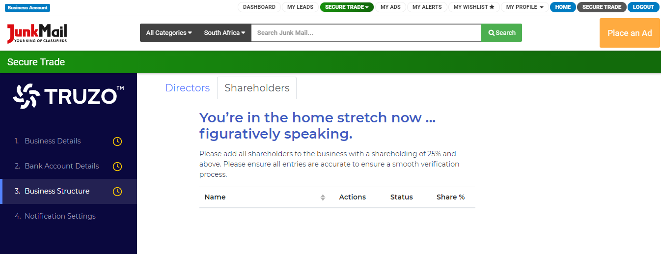 Secure Trade Business Registration | Junk Mail