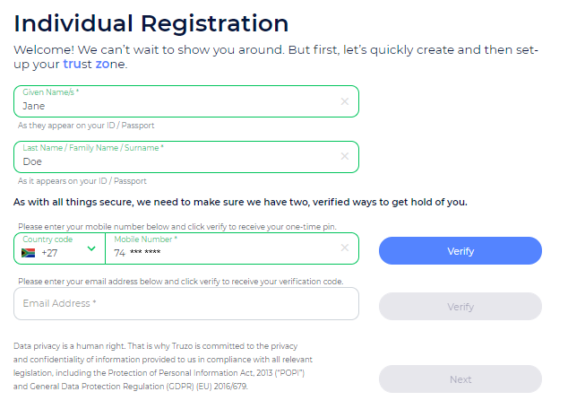 Secure Trade Registration - Basic contact details | Junk Mail