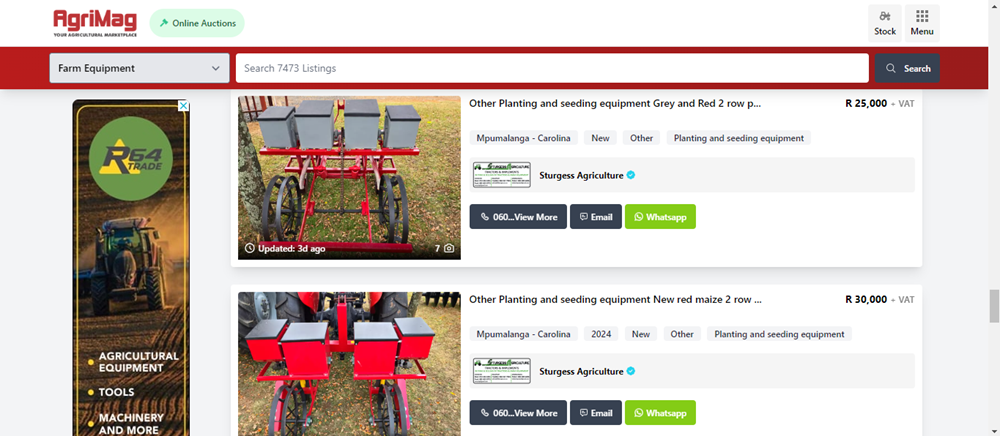 Advantages of row planters, row planters, planting and seeding equipment, seed drills, row planters for sale on AgriMag.png