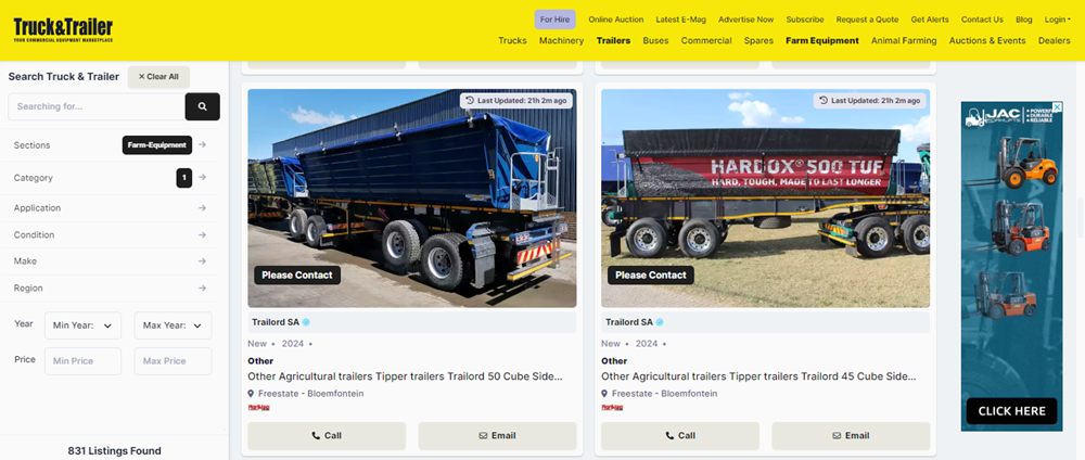 Benefits of agricultural trailers, agricultural trailers, agricultural trailers on Truck & Trailer, agricultural trailers for sale, trailers.png