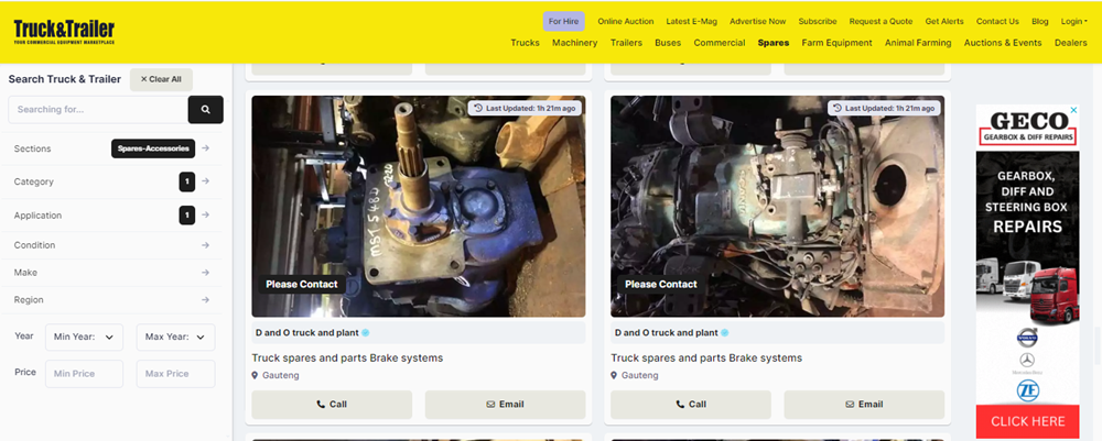 Brake systems for trucks, truck’s brake system, brake systems, brake pads, brake systems on Truck & Trailer, truck spares.png