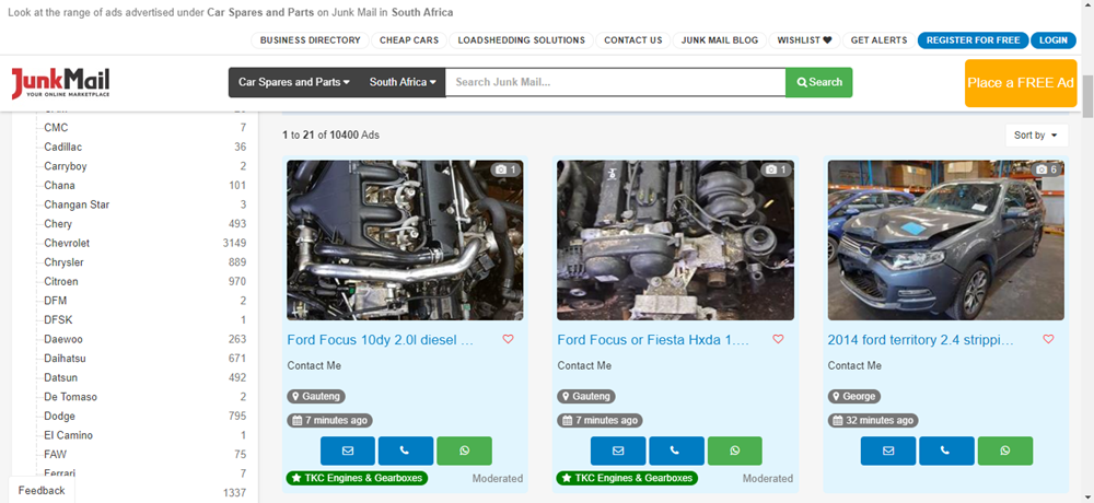 Ford parts, ford spares and parts on Junk Mail, cars for sale, ford cars, used car.png