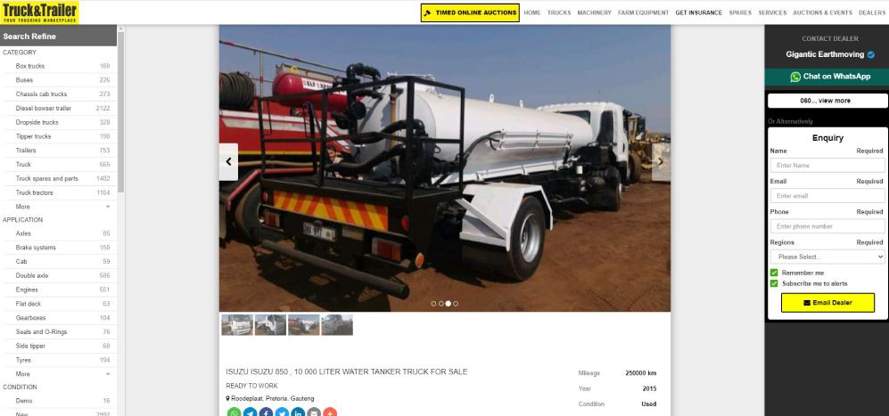 List your advert with a detailed description and quality images | Truck & Trailer
