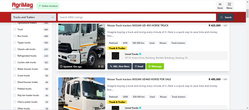 How to find a used truck tractor for sale on AgriMag.png