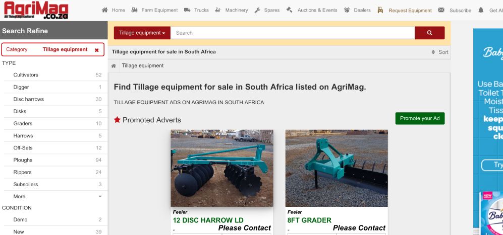 How to find tillage equipment for sale on AgriMag