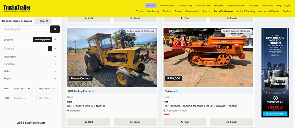 Role of tractors in rural development, the role of tractors, tractors for sale on Track & Trailer, tractors.png