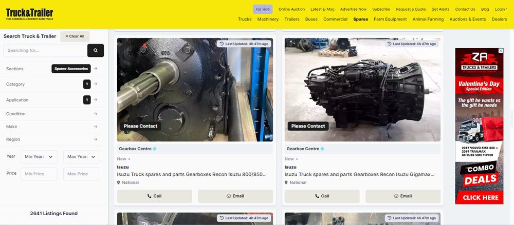 Truck gearboxes, truck transmissions, trucks for sale, Truck & Trailer, transmission, truck spares, spares.png
