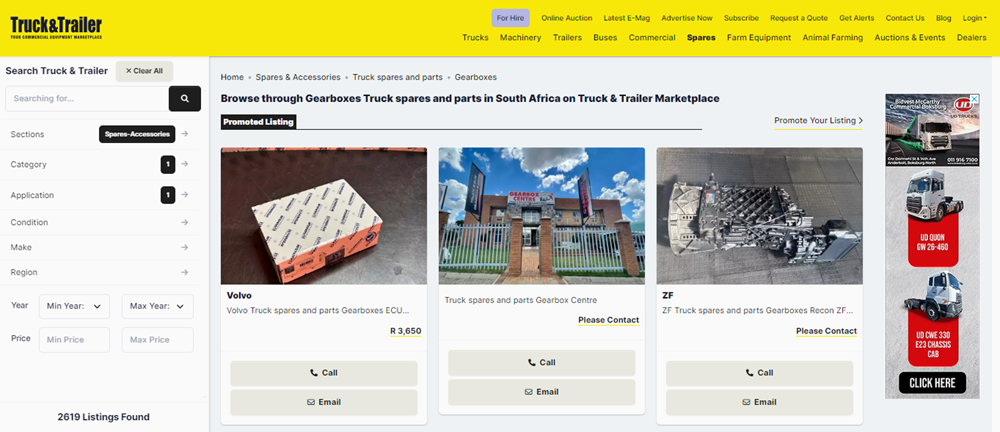 Truck transmission maintenance and repairs, truck transmission, truck gearboxes for sale, gearbox on Truck & Trailer.png