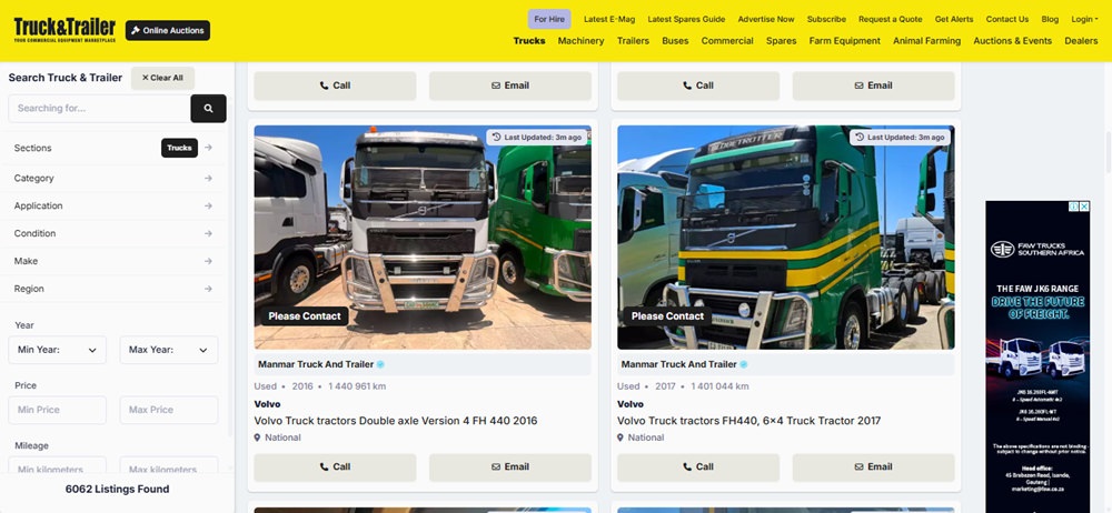 best long-haul trucks for sale, long-distance truck models, used trucks on Truck & Trailer, new trucks, long distance trucks.png