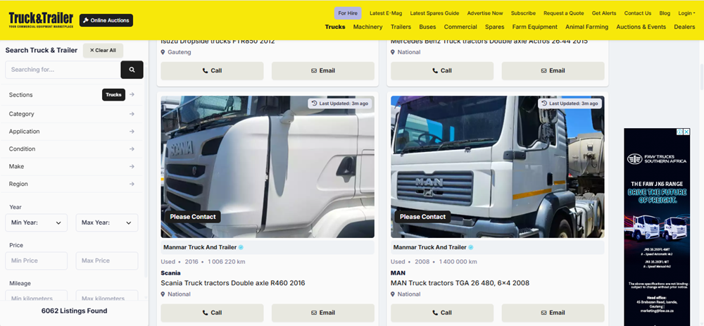 best long-haul trucks for sale, long-distance truck models, used trucks on Truck & Trailer, new trucks, long haul trucks.png