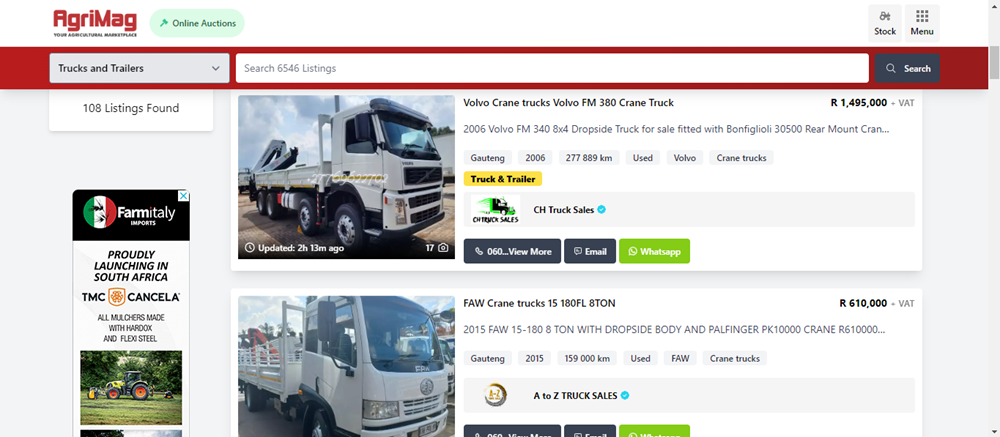 crane trucks operations, purchasing crane trucks, crane trucks, trucks for sale on AgriMag.png