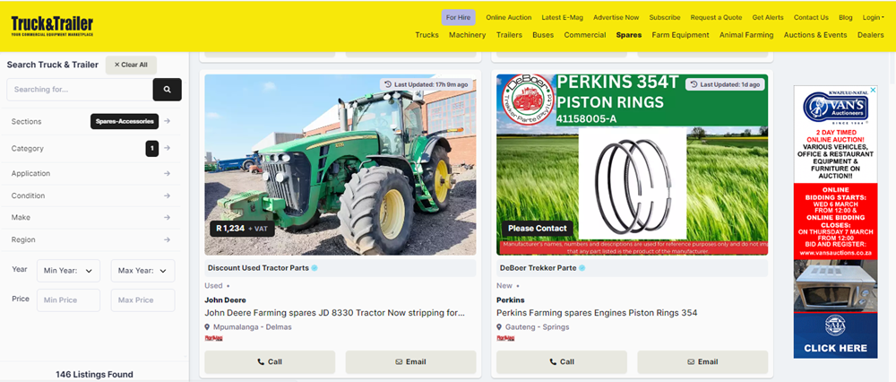 parts for farming equipment, farming spares, farm equipment for sale, spares for sale on Truck & Trailer.png