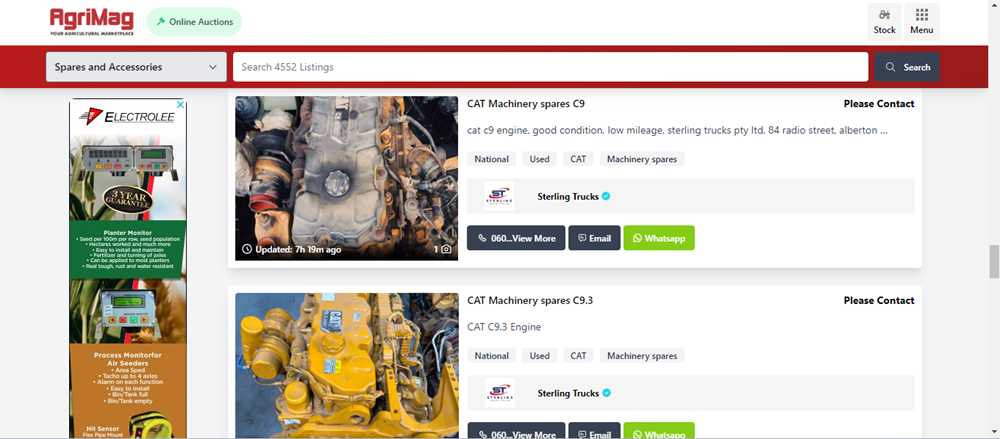 procurement of machinery spares, machinery spares in South Africa, machinery spares, spares and accessories, machinery spares on AgriMag, spares.png