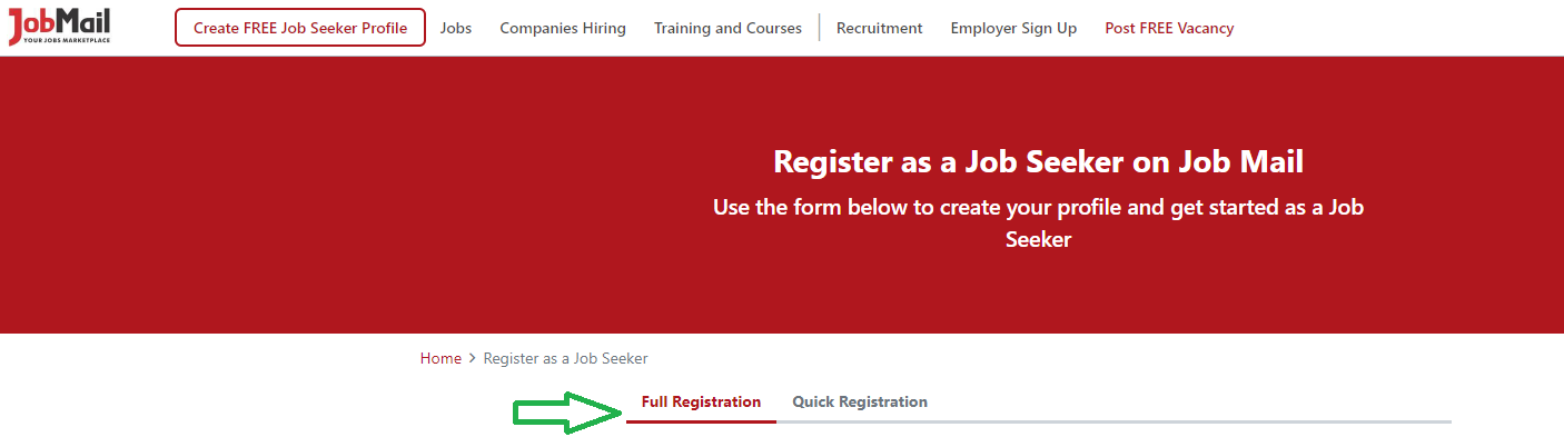 register your CV on Job Mail, register your CV, CV on Job Mail, job seekers, CVs, Full Registration.png