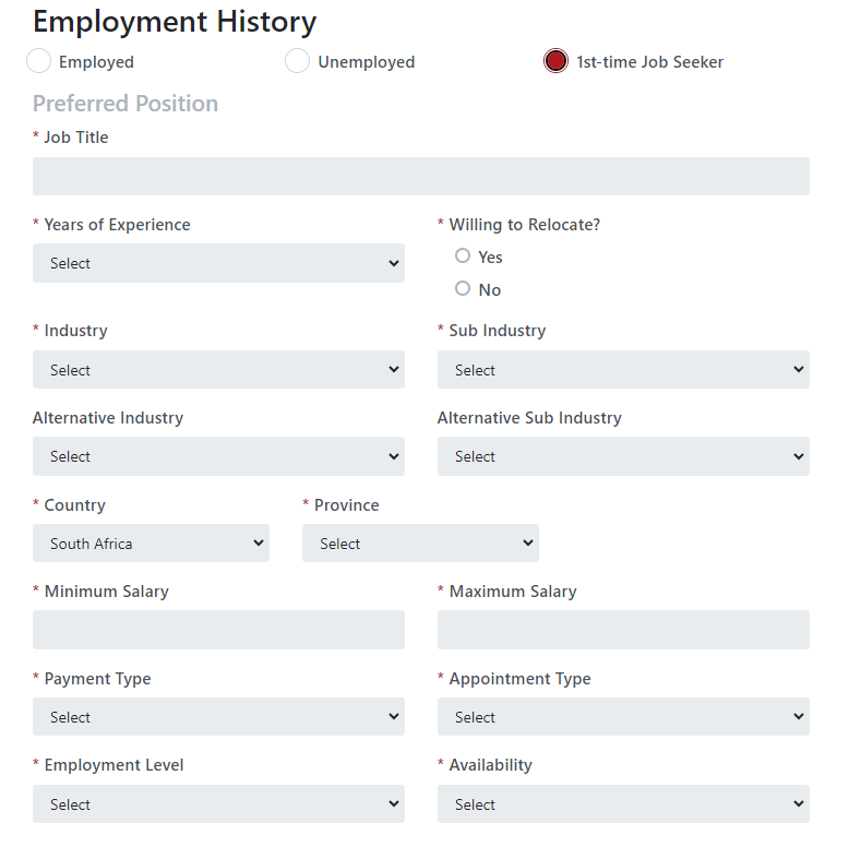register your CV on Job Mail, register your CV, CV on Job Mail, job seekers, CVs, Full registration 1st time Jobseeker.png