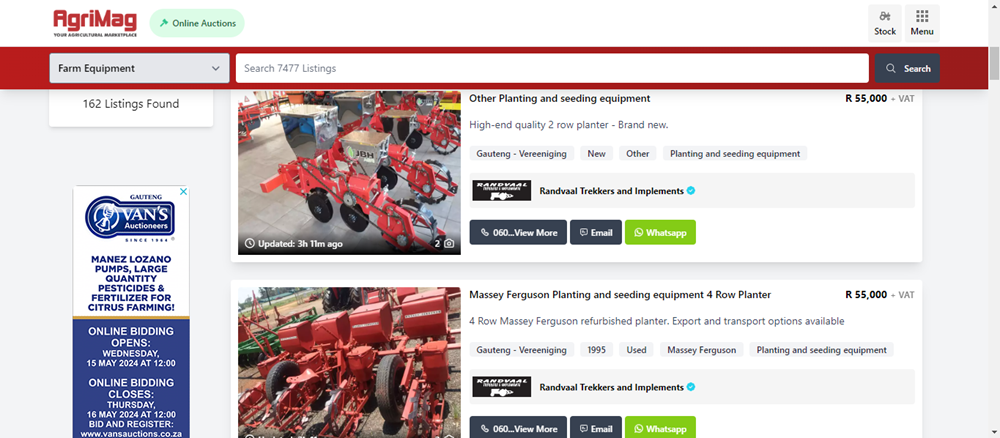 row planters, planting and seeding equipment on AgriMag, seed drills, row planters for sale.png